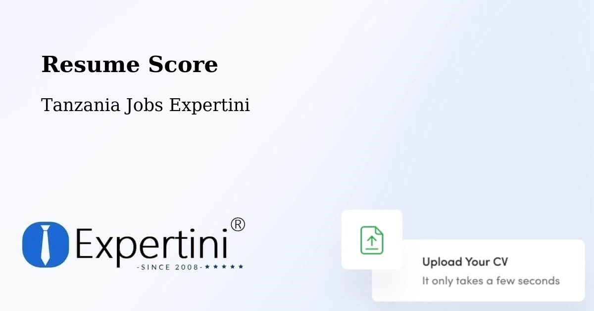 Resume Score & Job Description Match Tool – Moshi - Tanzania Jobs Expertini